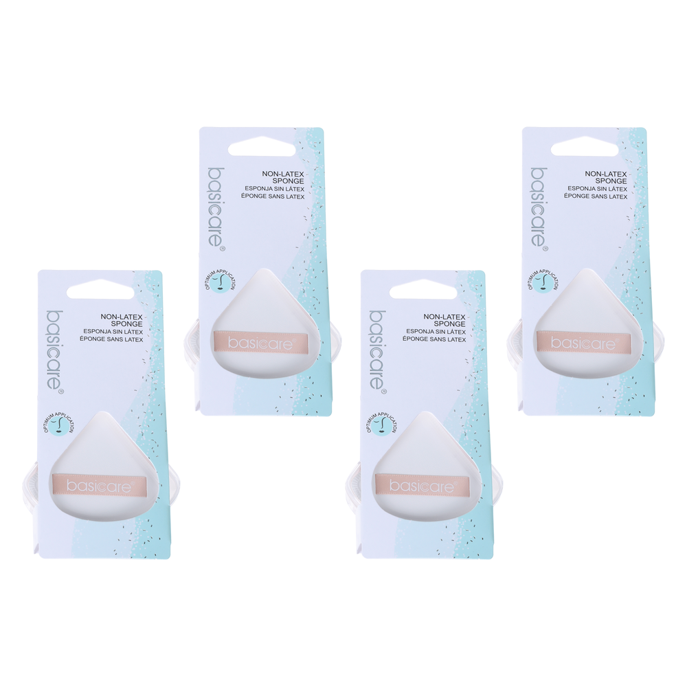 Basicare 4 Pack Non Latex Makeup Sponge Soft Teardrop Blender