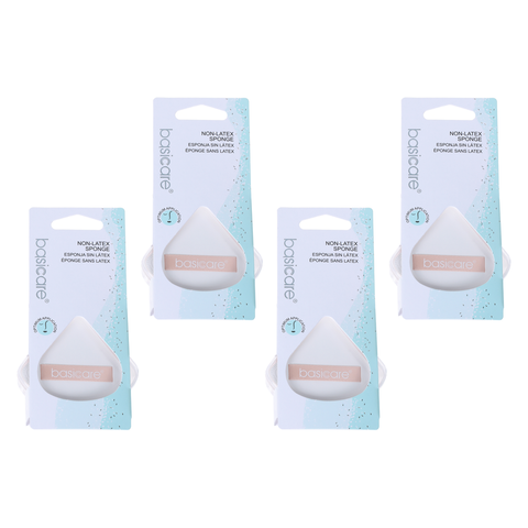 Basicare 4 Pack Non Latex Makeup Sponge Soft Teardrop Blender