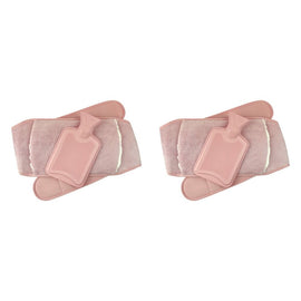 Body Warmers Luxe Body Wrap Hot Water Bottle & Cover Pink/Grey 2 Bundle of 2