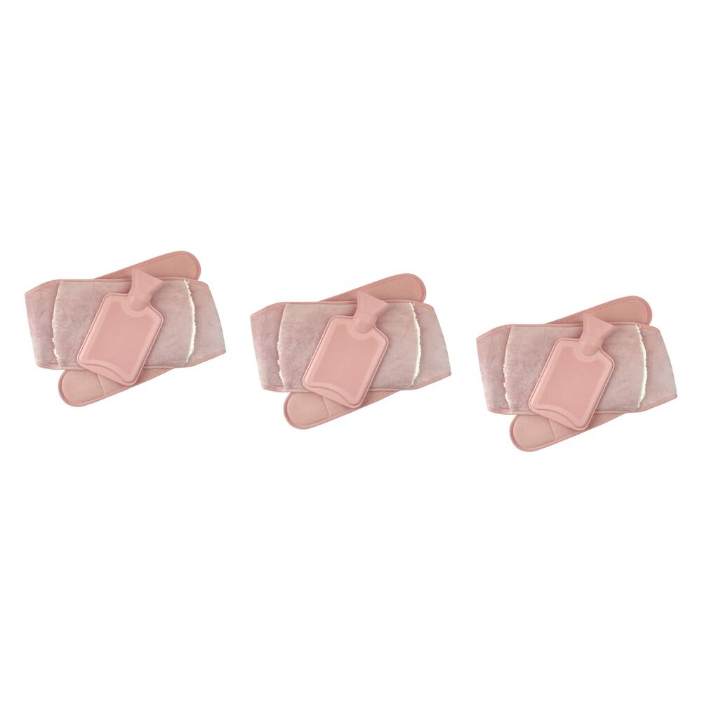 Body Warmers Luxe Body Wrap Hot Water Bottle & Cover Pink/Grey 2 Bundle of 3