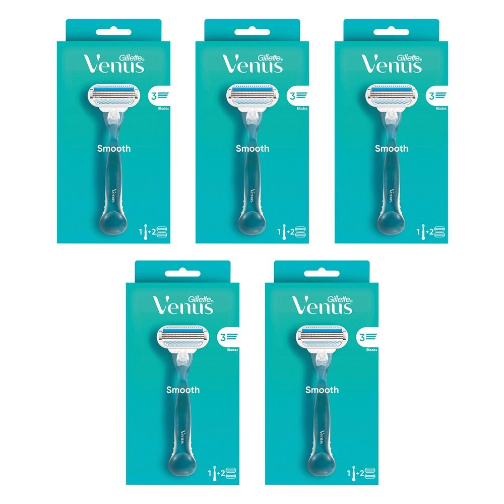 Gillette Venus Smooth Razor 2 Pack Bundle of 5