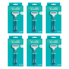 Gillette Venus Smooth Razor 2 Pack Bundle of 6