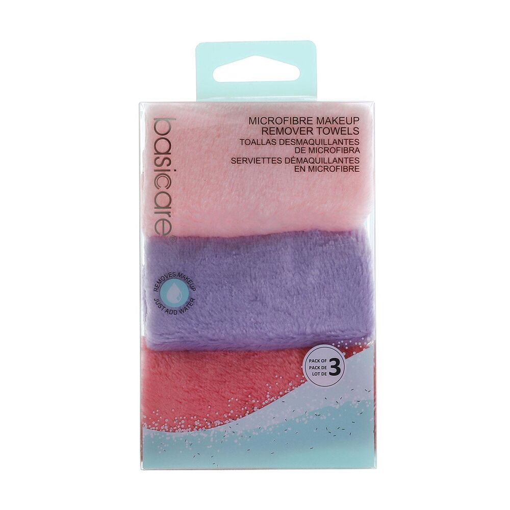 Basicare Microfibre Makeup Remover Towels 3 Pack