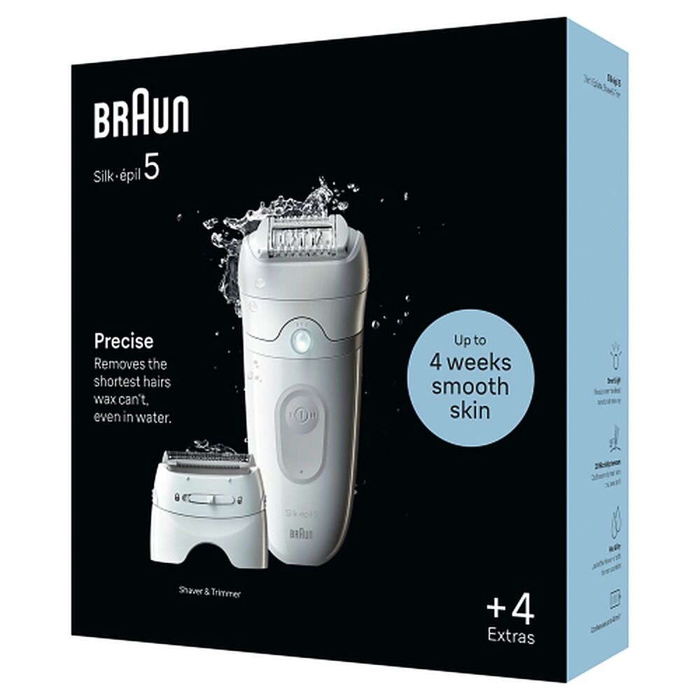 Braun Silk-epil 5 Epilator with 4 Extras, Grey