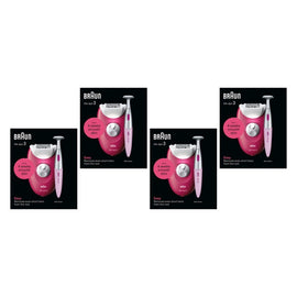 Braun Silk-epil 3 Epilator with Bikini Trimmer, Ruby Pack of 4