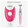 Braun Silk-epil 3 Epilator with Bikini Trimmer, Ruby