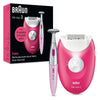 Braun Silk-epil 3 Epilator with Bikini Trimmer, Ruby
