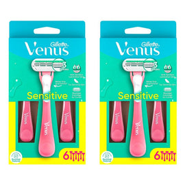 Gillette Venus Sensitive Disposable Razor 6 Pack Bundle of 2