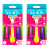 Gillette Venus Tropical Scented Women's Disposable Razor 3 Pack Bundle of 2