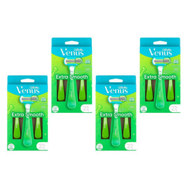 Gillette Venus Extra Smooth Sensitive Disposable Razor 2 Pack Bundle of 4