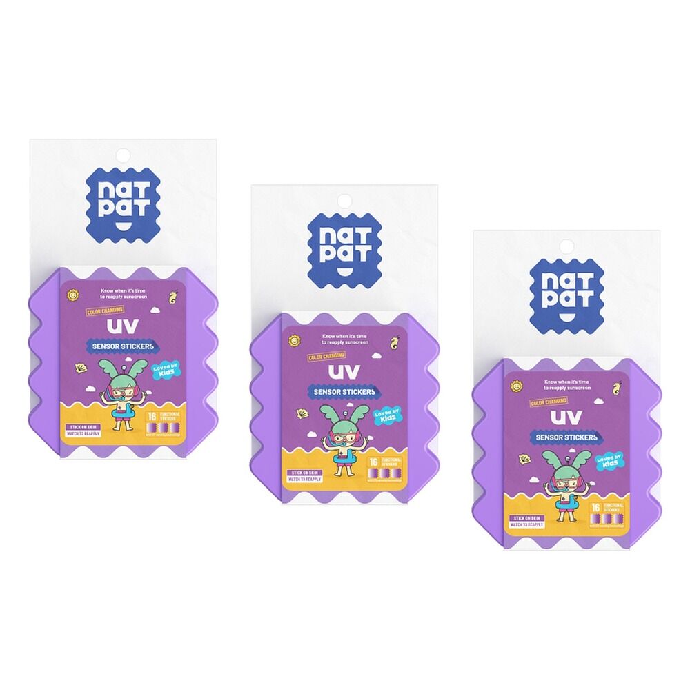 Natural Patch Co. NatPat SunnyPatch UV Sensing Colour Change Pack of 3
