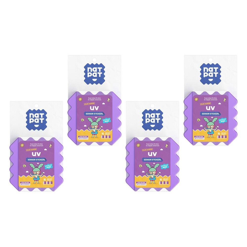 Natural Patch Co. NatPat SunnyPatch UV Sensing Colour Change Pack of 4