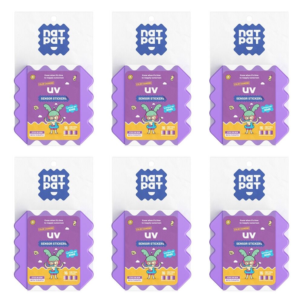 Natural Patch Co. NatPat SunnyPatch UV Sensing Colour Change Pack of 6