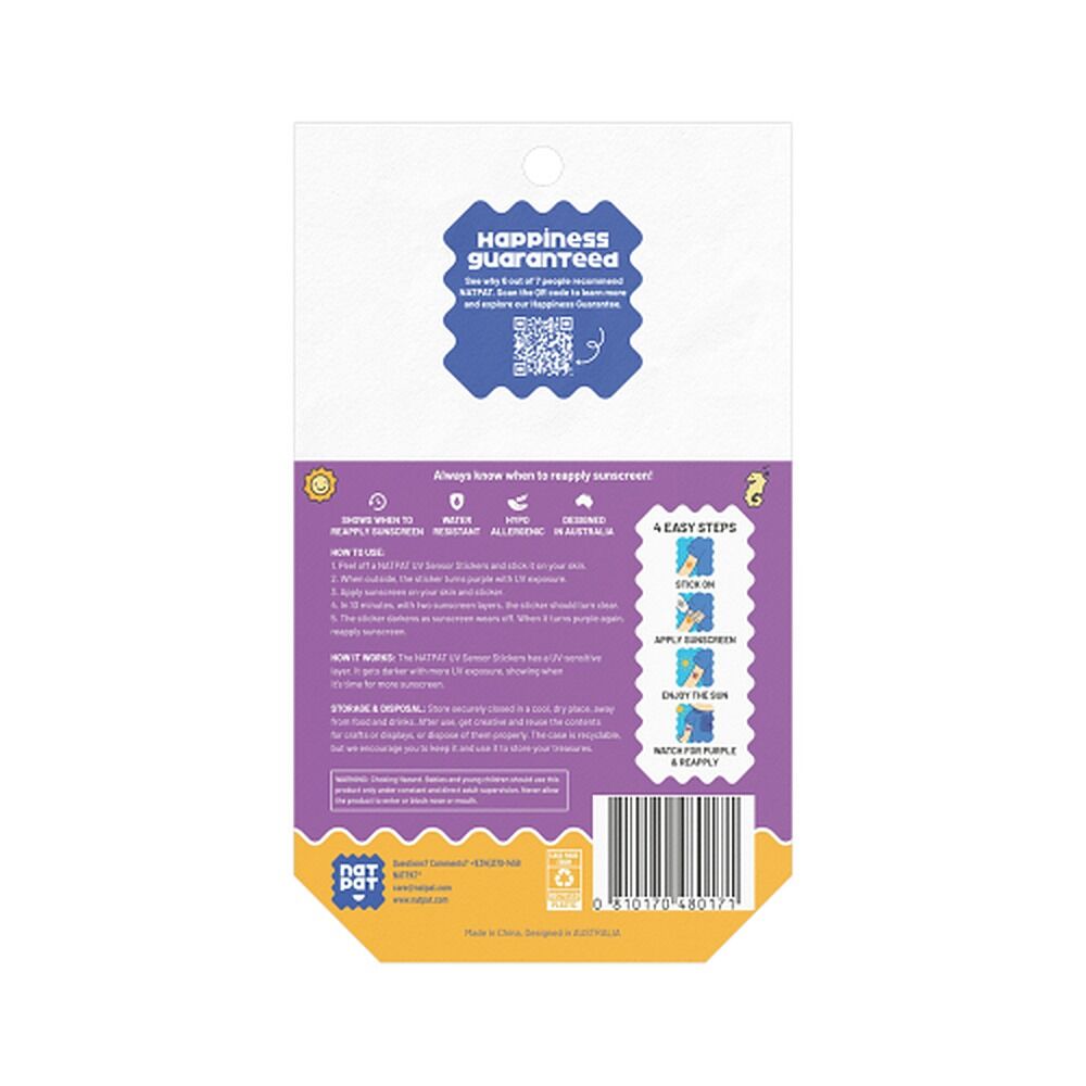 Natural Patch Co. NatPat SunnyPatch UV Sensing Colour Change