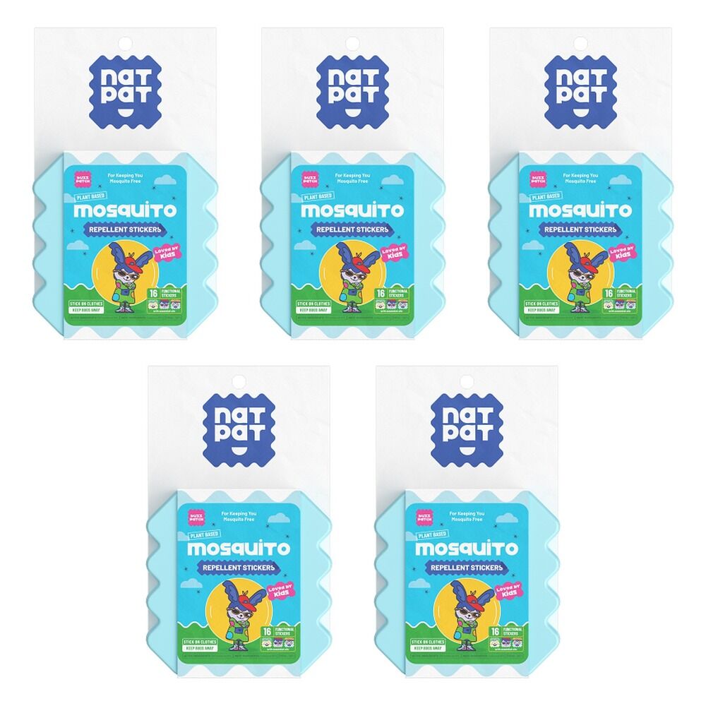 Natural Patch Co. NatPat Kids Mosquito Repellent Stickers Pack of 5