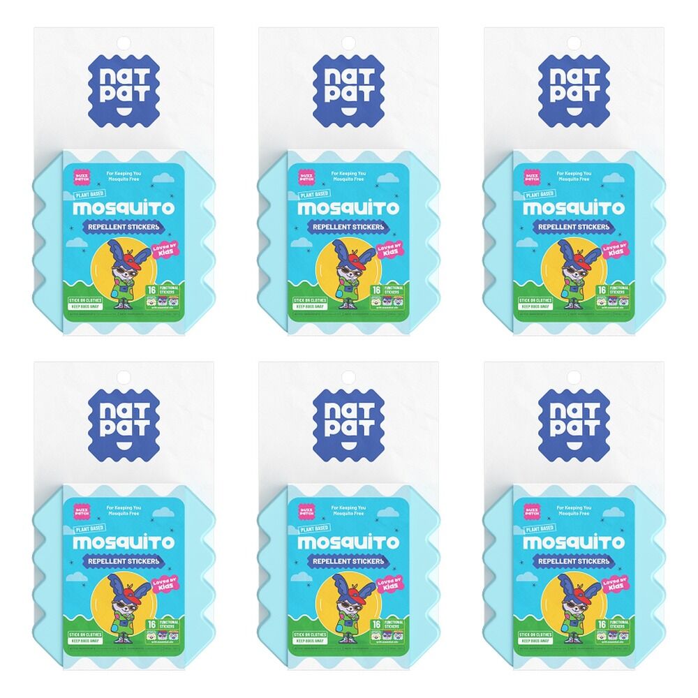 Natural Patch Co. NatPat Kids Mosquito Repellent Stickers Pack of 6