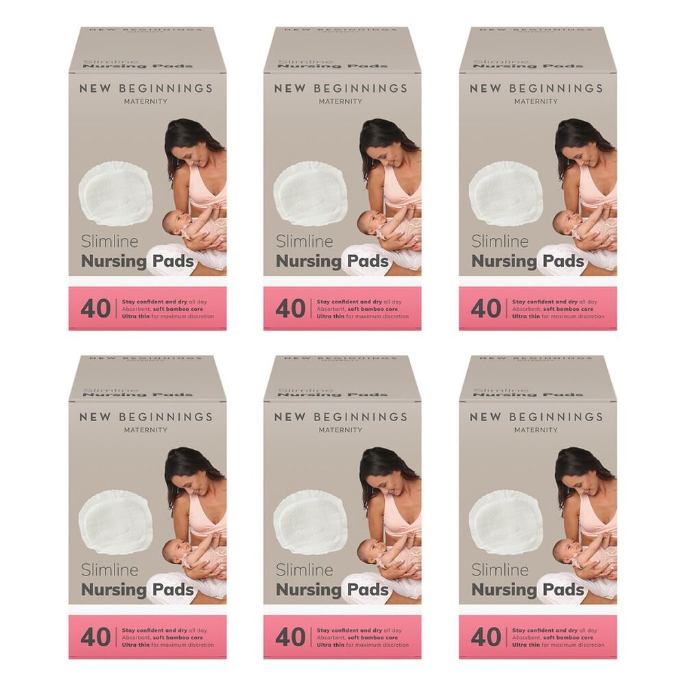 New Beginnings Ultra Thin Bamboo Breast Pads Pack of 6