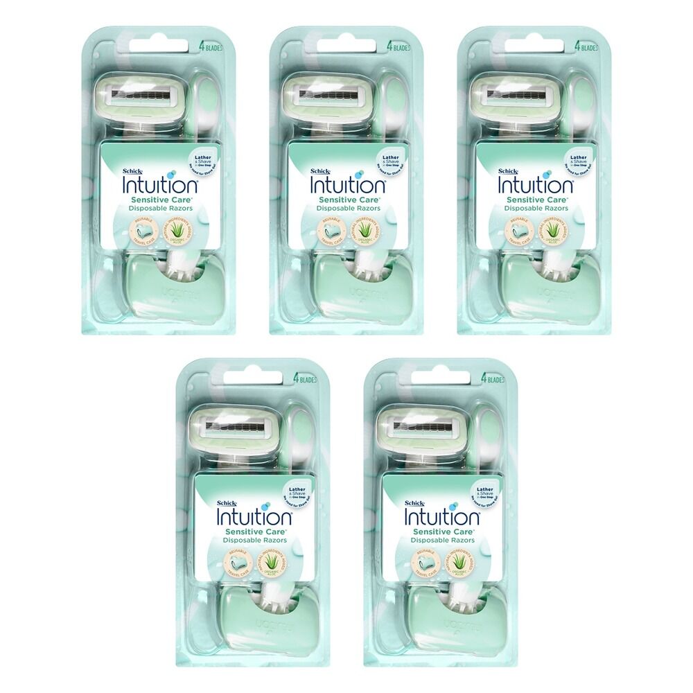 Schick Intuition Sensitive Care Disposable Razor 2 Pack Bundle of 5