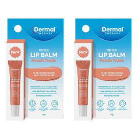 Dermal Therapy Tinted Lip Balm Peach Nude 8g Pack of 2