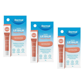 Dermal Therapy Tinted Lip Balm Peach Nude 8g Pack of 3