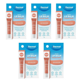 Dermal Therapy Tinted Lip Balm Peach Nude 8g Pack of 5