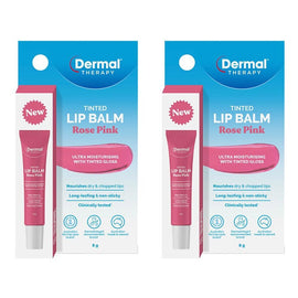 Dermal Therapy Tinted Lip Balm Rose Pink 8g Pack of 2