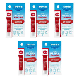 Dermal Therapy Tinted Lip Balm Cherry Red 8g Pack of 5
