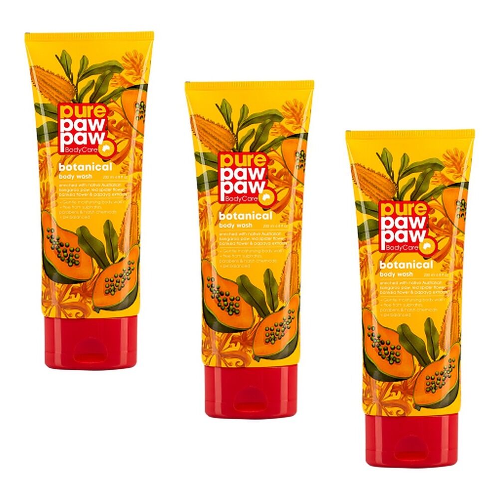 Pure Paw Paw Botanical Body Wash 200mL Pack of 3