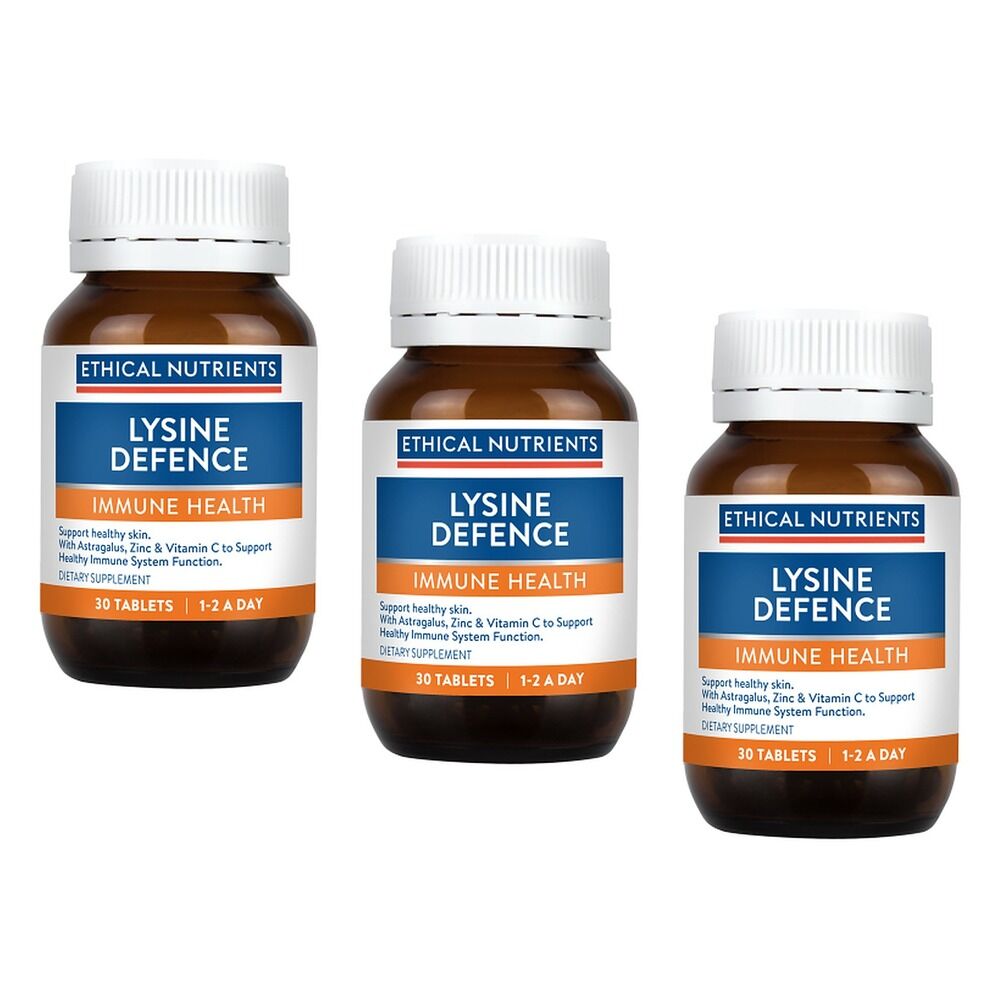 Ethical Nutrients Lysine Defence 30 Tablets Pack of 3