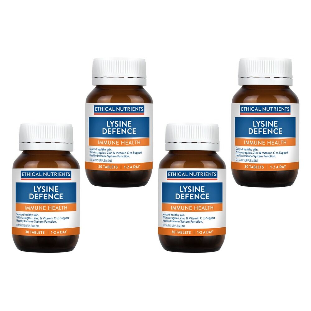 Ethical Nutrients Lysine Defence 30 Tablets Pack of 4
