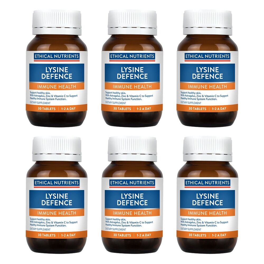 Ethical Nutrients Lysine Defence 30 Tablets Pack of 6