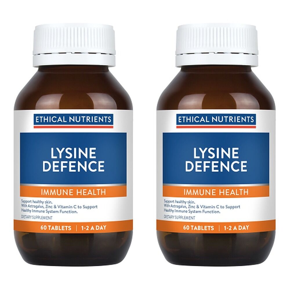 Ethical Nutrients Lysine Defence 60 Tablets Pack of 2