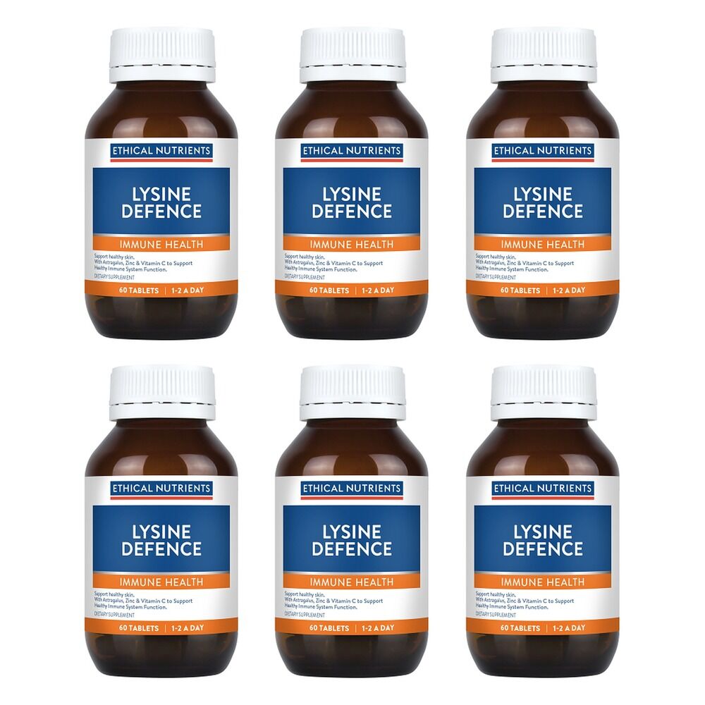 Ethical Nutrients Lysine Defence 60 Tablets Pack of 6