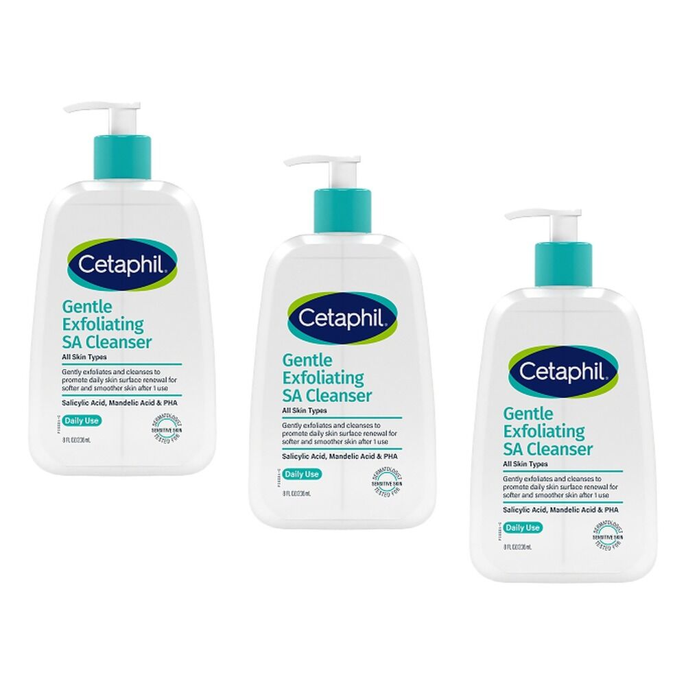 Cetaphil Gentle Exfoliating SA Cleanser 236mL Pack of 3