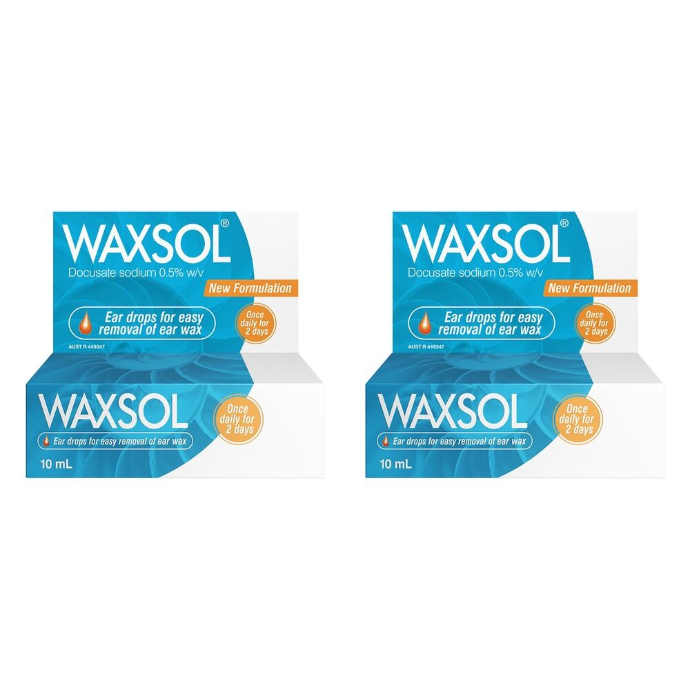Waxsol Ear Drops 10mL Pack of 2