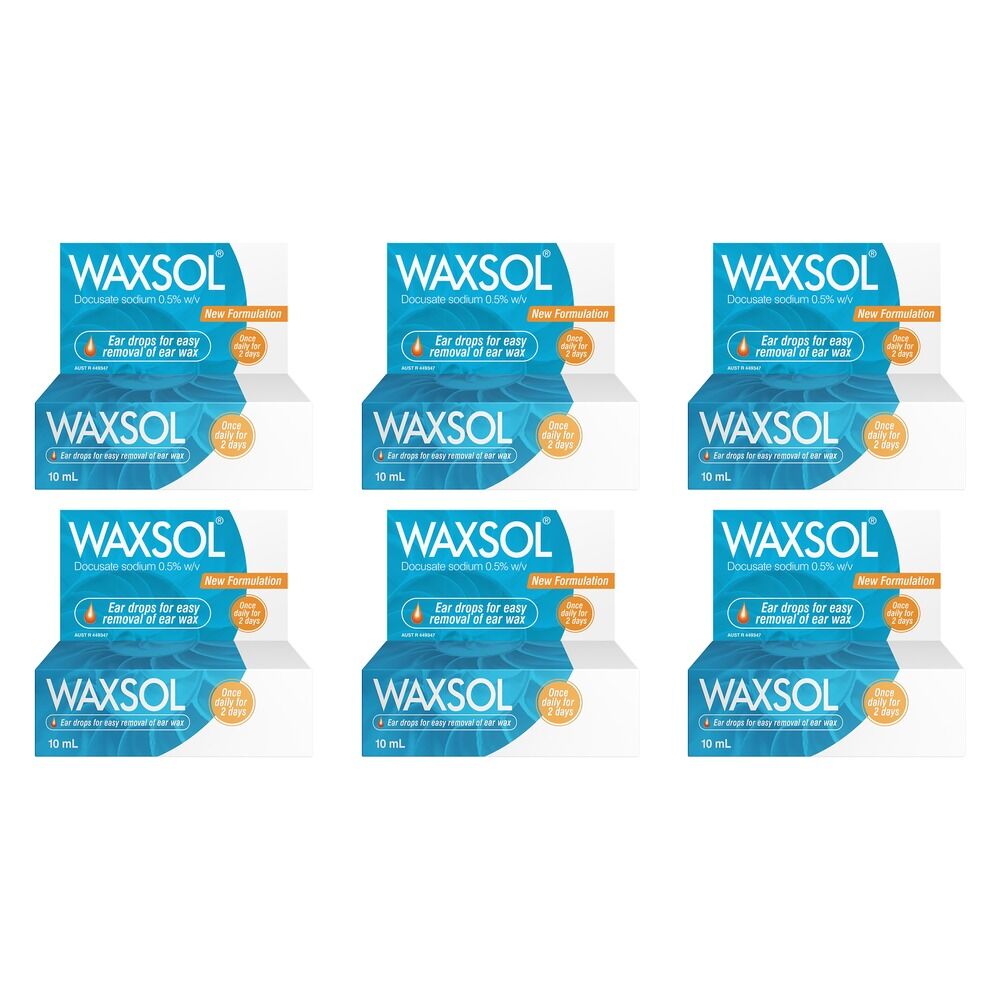 Waxsol Ear Drops 10mL Pack of 6
