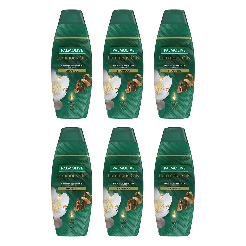 Palmolive Luminous Oils Byron Bay Rosewood Oil & Jasmine Shampoo 350mL Pack of 6