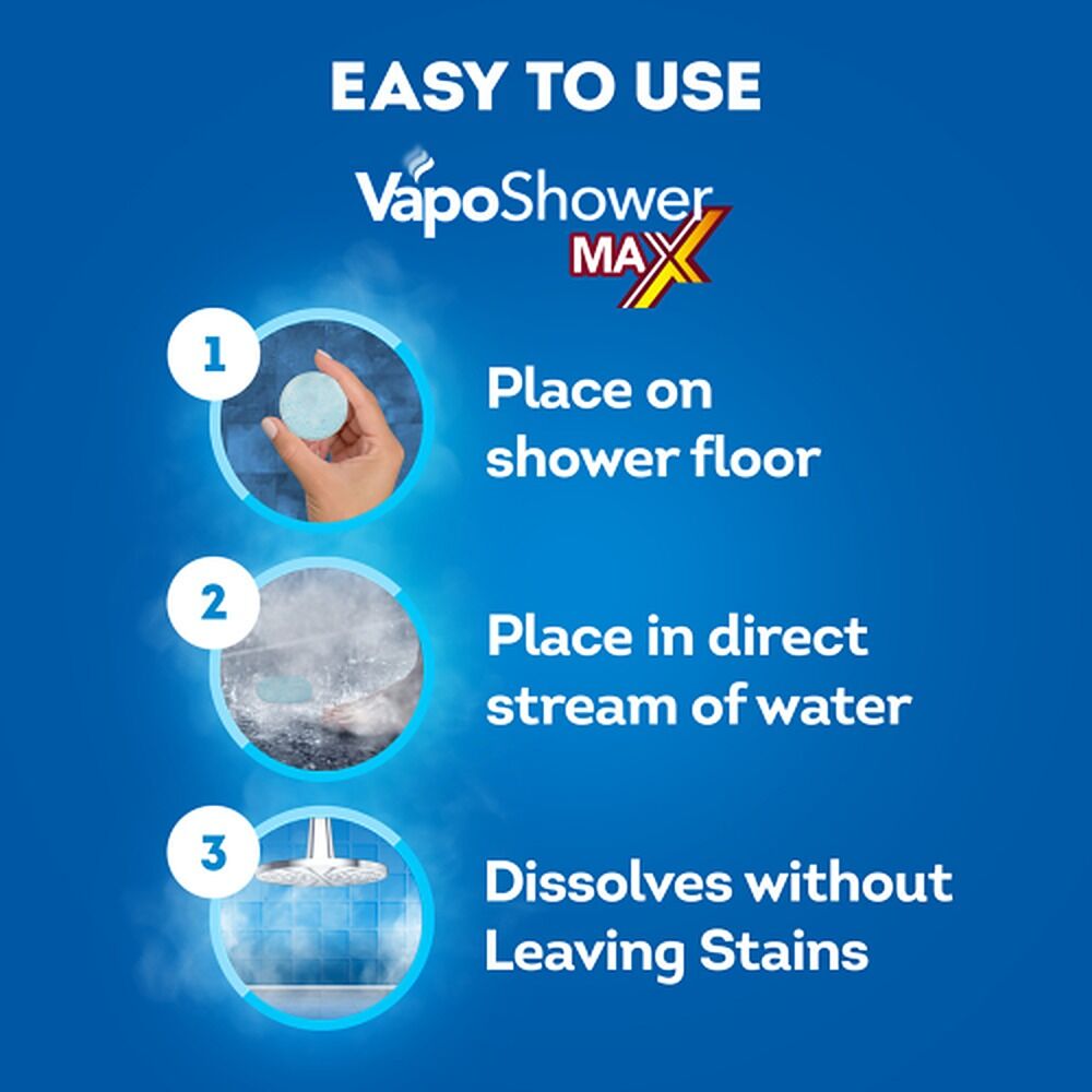 Vicks VapoShower Max Shower Tablets 4 Pack