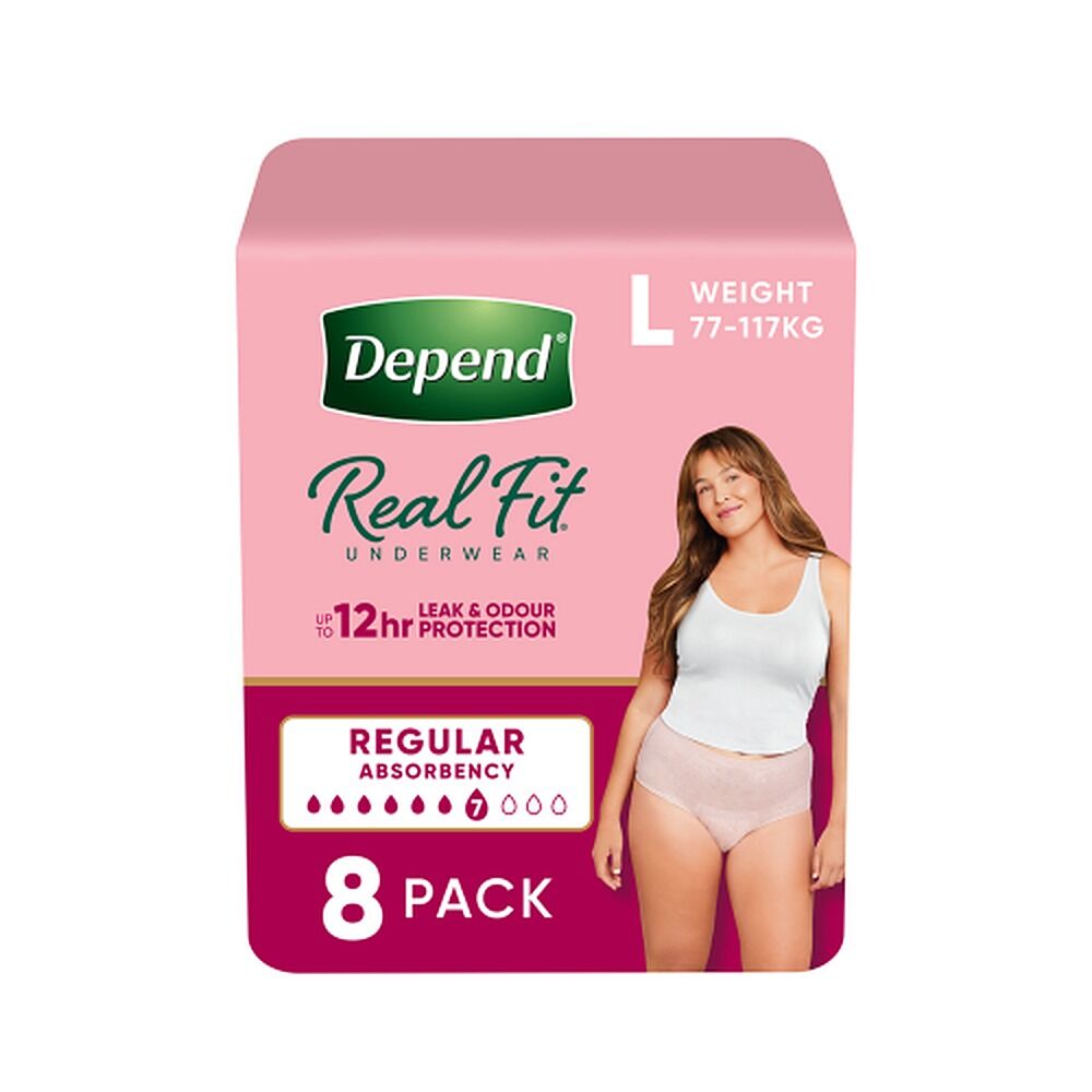 Depend Realfit Underwear for Women Large 8 Pack x 4