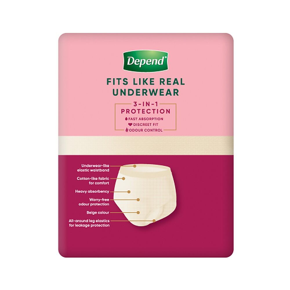 Depend Realfit Underwear for Women Large 8 Pack x 4