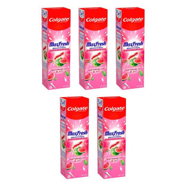 Colgate Max Fresh Watermelon Blast Toothpaste with Mini Breath Strips Pack of 5