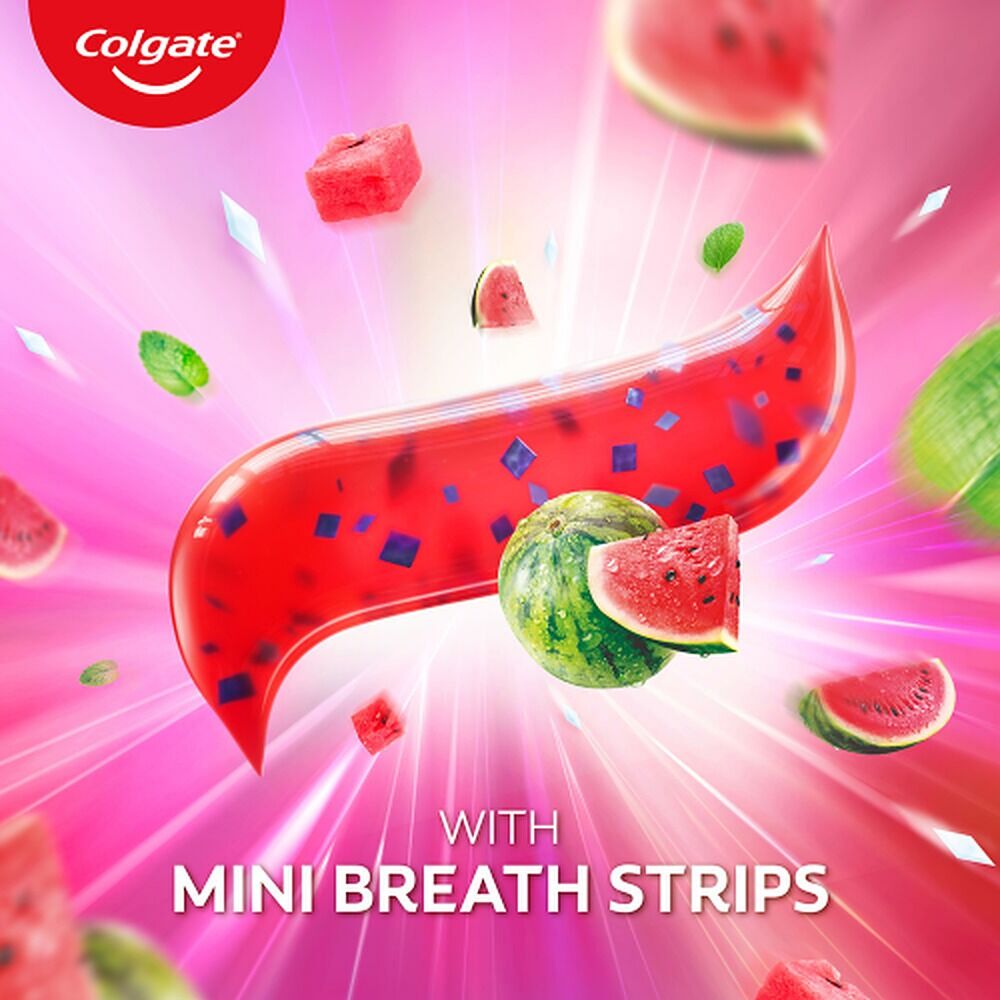Colgate Max Fresh Watermelon Blast Toothpaste with Mini Breath Strips 100g