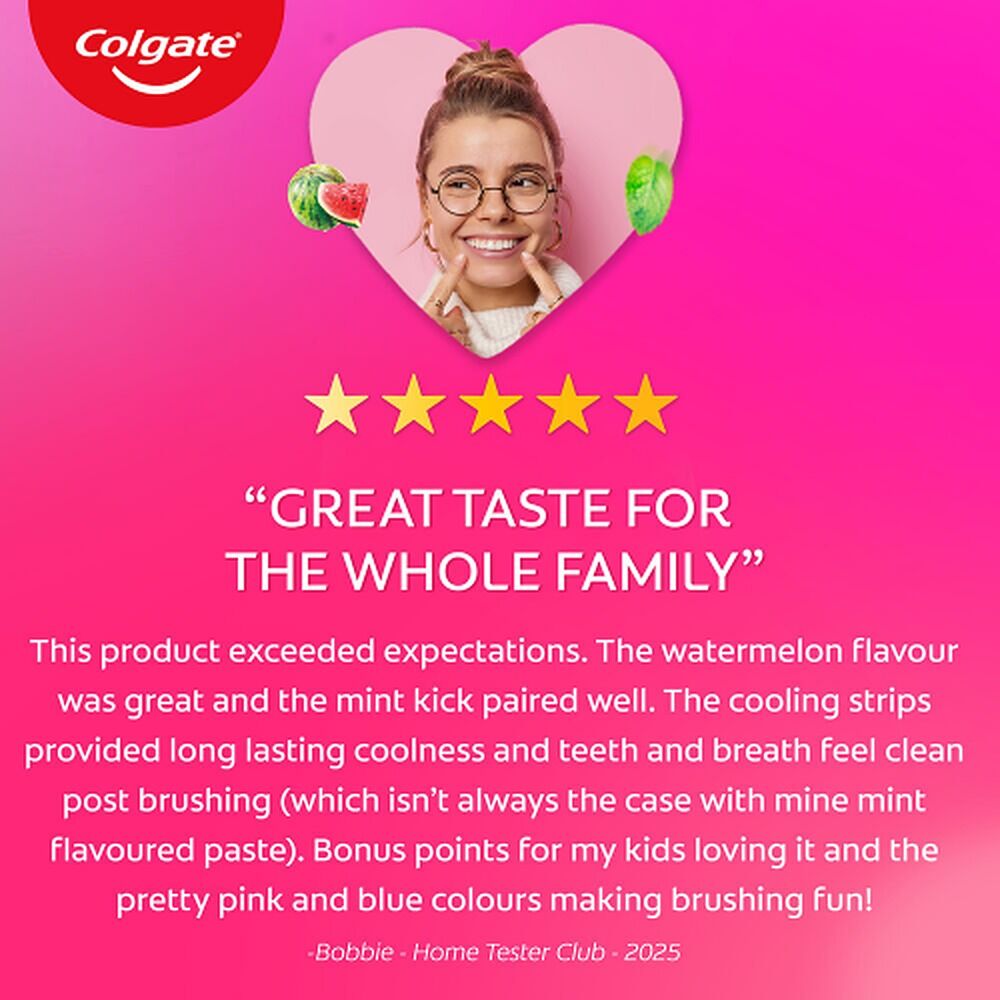Colgate Max Fresh Watermelon Blast Toothpaste with Mini Breath Strips 100g