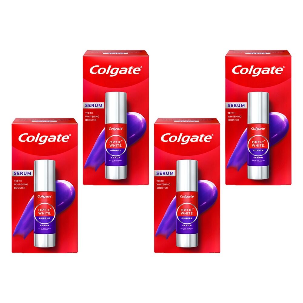 Colgate Optic White Purple Serum Whitening Booster 40mL Pack of 4