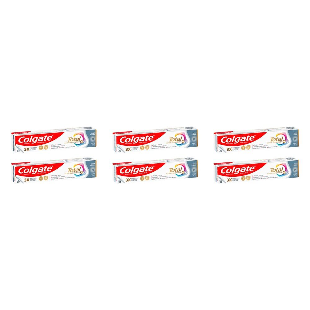 Colgate Total Active Prevention+ Deep Clean Toothpaste 40g Pack of 6