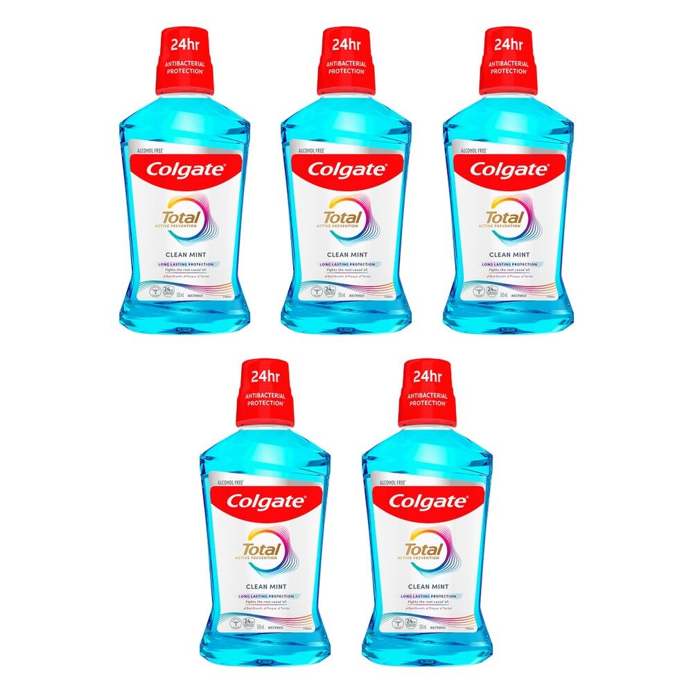Colgate Total Mouth Wash Clean Mint 500mL Pack of 5