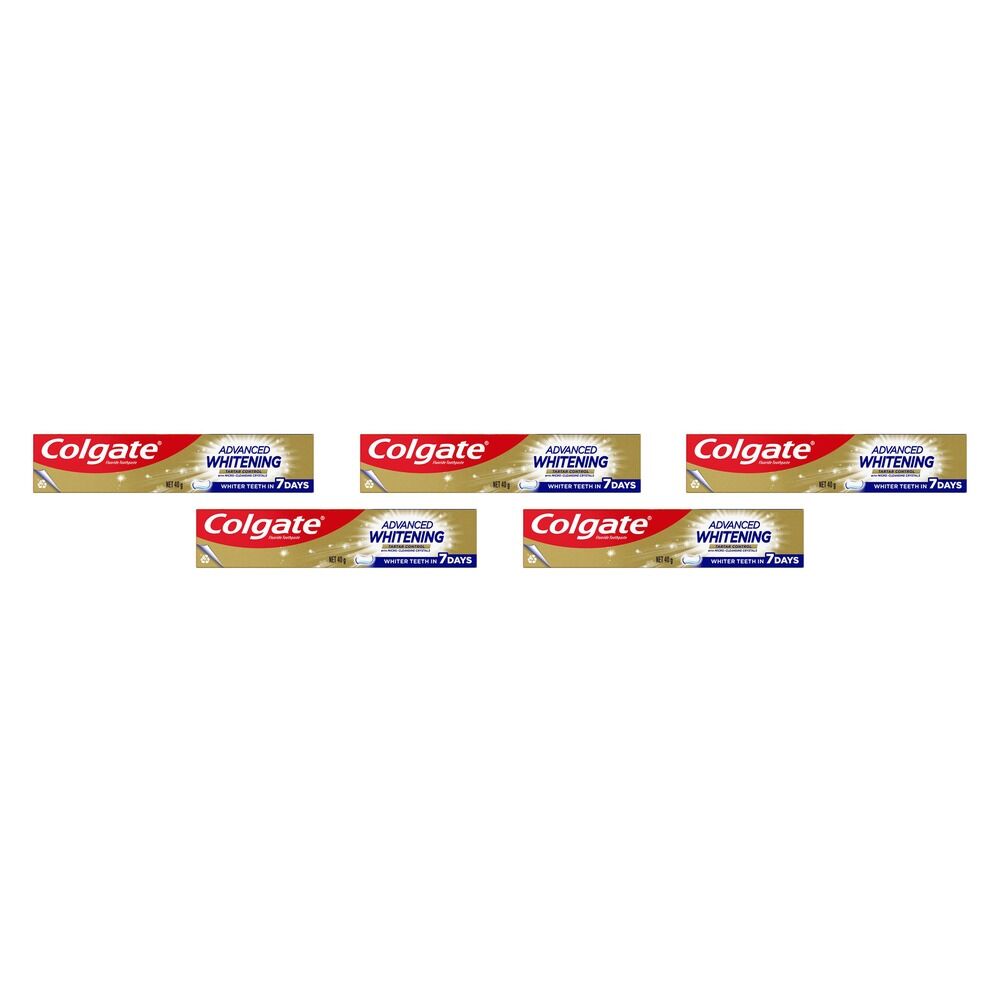 Colgate Advanced Whitening Tartar Control Toothpaste 40g Pack of 5