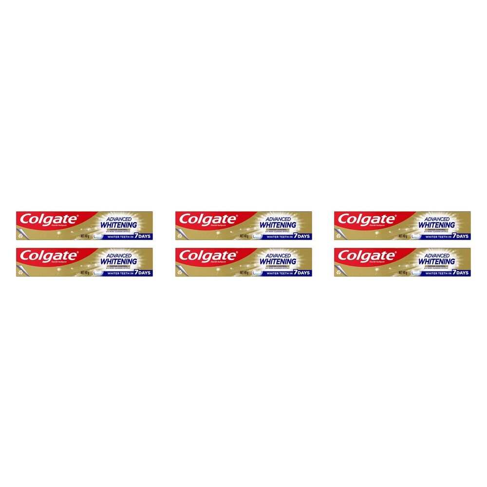 Colgate Advanced Whitening Tartar Control Toothpaste 40g Pack of 6
