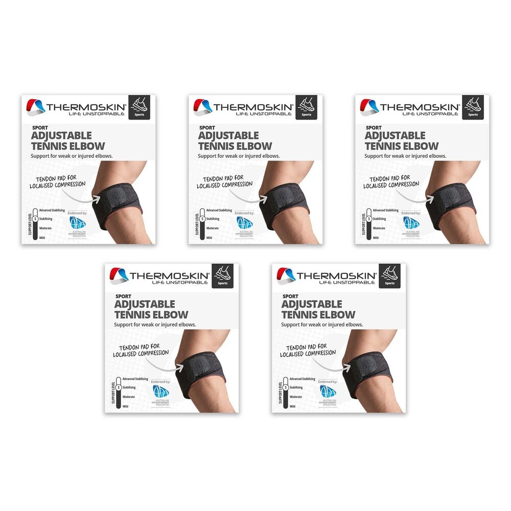 Thermoskin Sport Tennis Elbow Adjustable Black Pack of 5