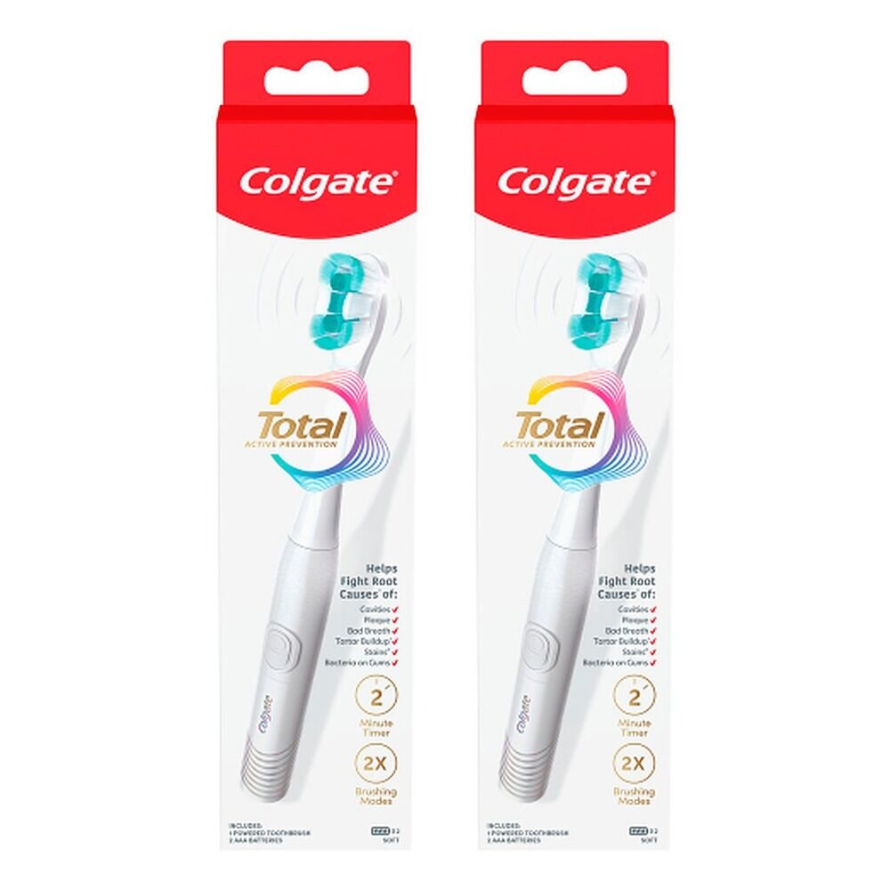Colgate Total Active Prevention Powered Toothbrush Pack of 2